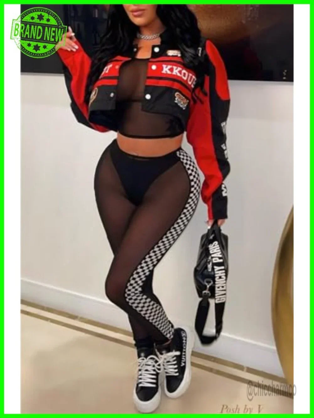 Varsity Jacket Detachable Letter Graphic Racer Vintage Colorblock Baseball Coat